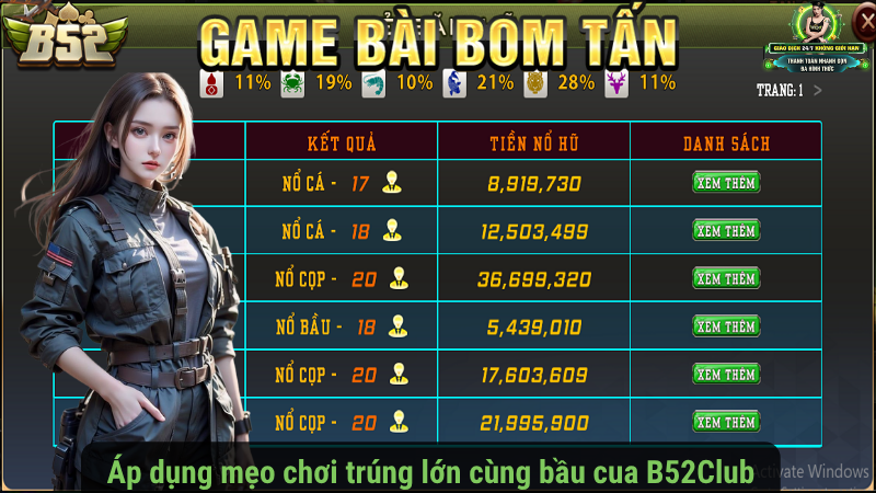 Áp dụng mẹo chơi trúng lớn cùng bầu cua B52Club