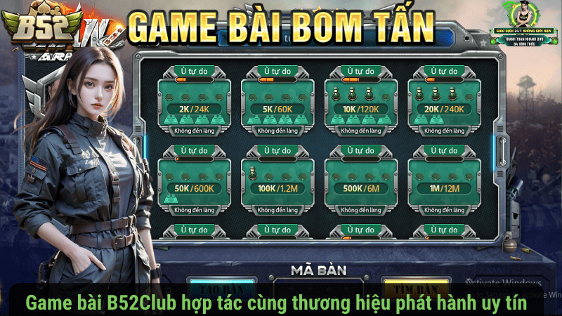 Game bài B52Club hợp tác cùng những thương hiệu phát hành uy tín