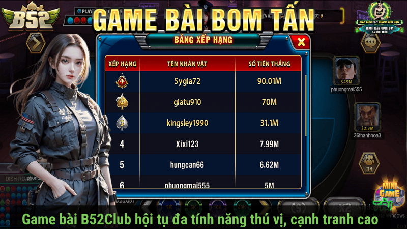 Game bài B52Club hội tụ đa tính năng thú vị, cạnh tranh cao