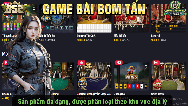 Sản phẩm đa dạng, được phân loại theo khu vực địa lý