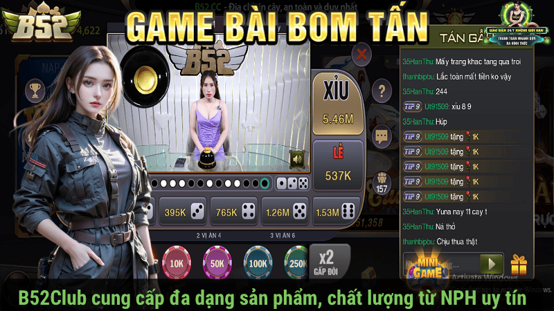 B52Club cung cấp đa dạng sản phẩm, chất lượng từ NPH uy tín