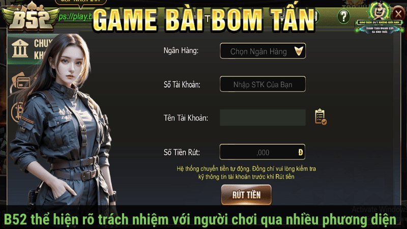 B52Club thể hiện rõ trách nhiệm với người chơi qua nhiều phương diện