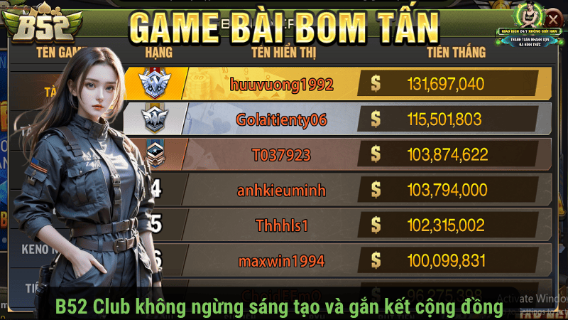 B52 Club không ngừng sáng tạo và gắn kết cộng đồng