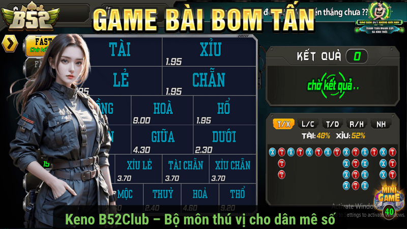 Keno B52Club – Bộ môn thú vị cho dân mê số