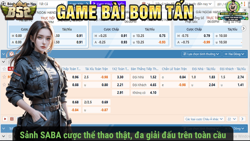 Sảnh SABA cược thể thao thật, đa giải đấu trên toàn cầu